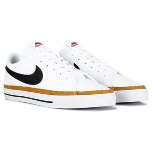 Nike White and Black Court Legacy Sneakers